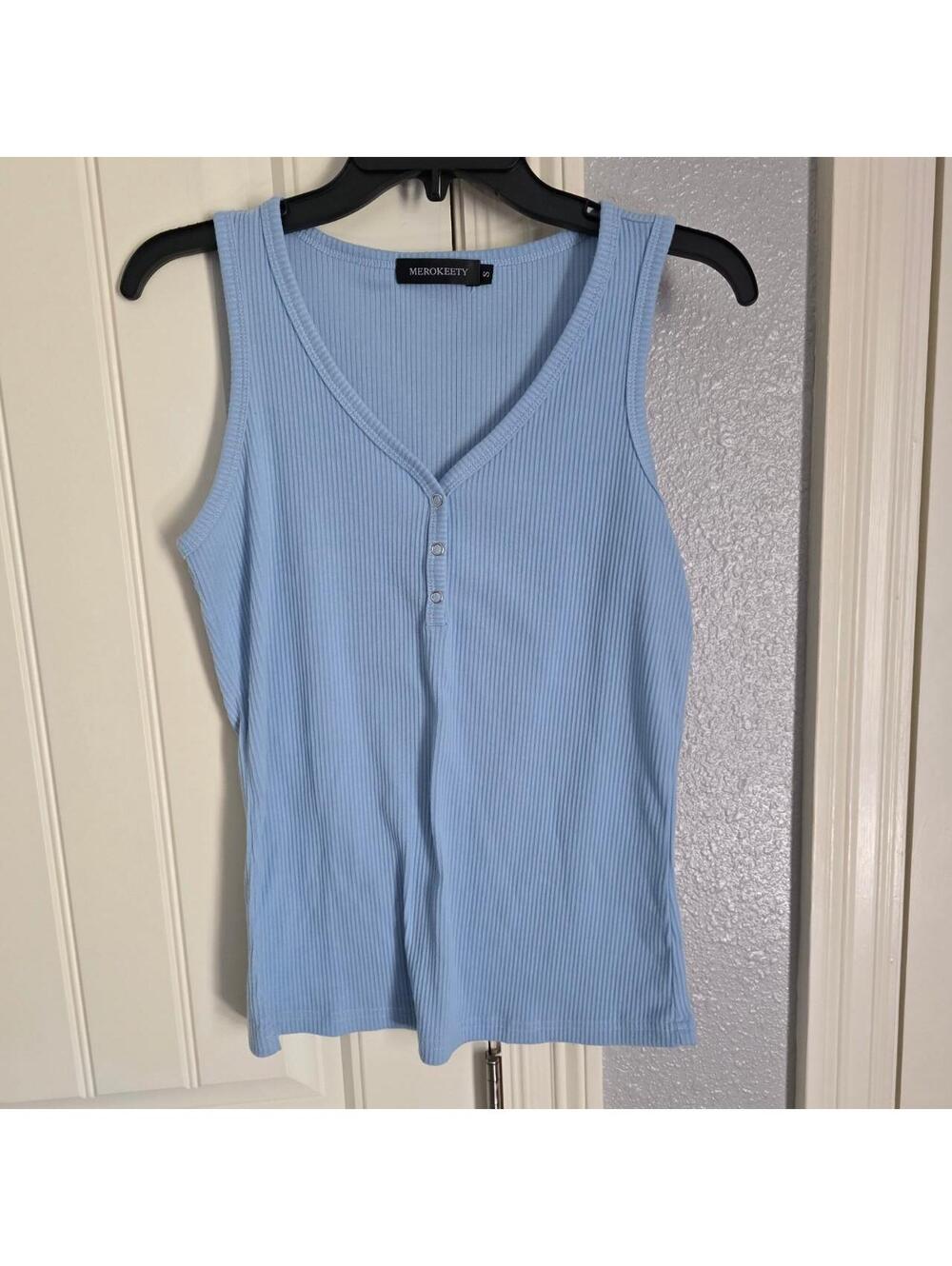 Women's Blue Vests-tanks-cami
